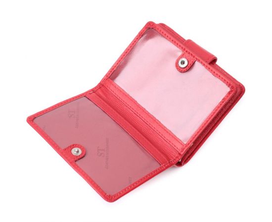 Купить Яркий женский кошелек с монетницей и блоком для пропусков из натуральной кожи ST Leather 22714 Красный, фото , изображение 7, характеристики, отзывы