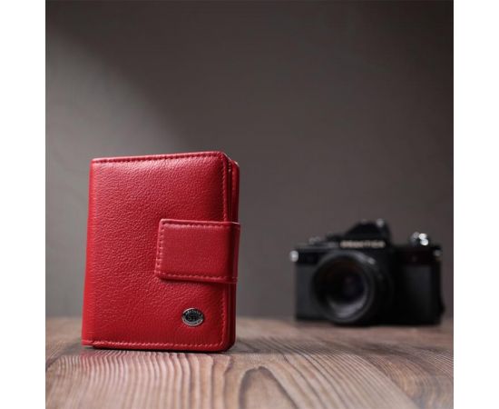Купить Яркий женский кошелек с монетницей и блоком для пропусков из натуральной кожи ST Leather 22714 Красный, фото , изображение 10, характеристики, отзывы
