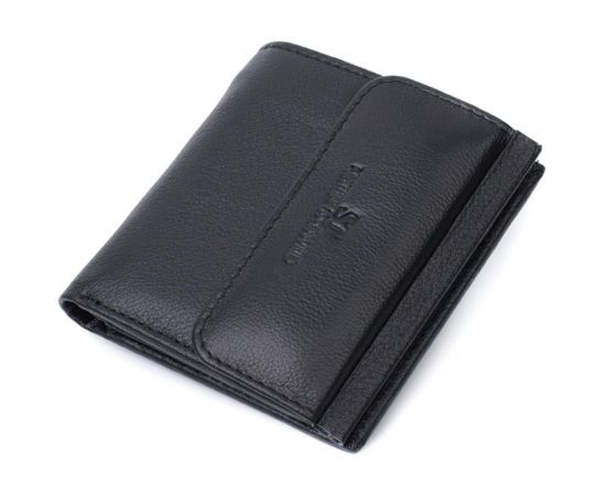 Купить Женский кошелек среднего размера из монетницей снаружи из натуральной кожи ST Leather 22719 Черный, фото , характеристики, отзывы