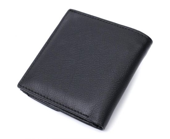 Купить Женский кошелек среднего размера из монетницей снаружи из натуральной кожи ST Leather 22719 Черный, фото , изображение 2, характеристики, отзывы