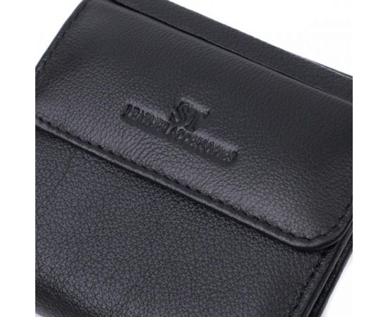 Купить Женский кошелек среднего размера из монетницей снаружи из натуральной кожи ST Leather 22719 Черный, фото , изображение 5, характеристики, отзывы