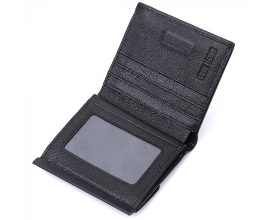 Купить Женский кошелек среднего размера из монетницей снаружи из натуральной кожи ST Leather 22719 Черный, фото , изображение 7, характеристики, отзывы