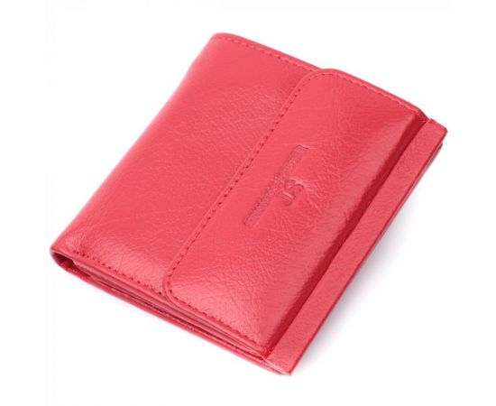 Купить Кошелек среднего размера для женщин из монетницей снаружи из натуральной кожи ST Leather 22720 Красный, фото , характеристики, отзывы