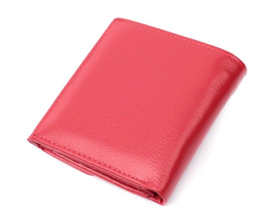 Купить Кошелек среднего размера для женщин из монетницей снаружи из натуральной кожи ST Leather 22720 Красный, фото , изображение 2, характеристики, отзывы