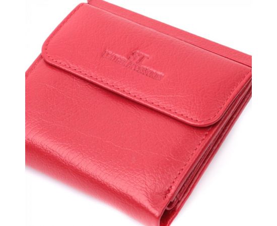 Купить Кошелек среднего размера для женщин из монетницей снаружи из натуральной кожи ST Leather 22720 Красный, фото , изображение 5, характеристики, отзывы