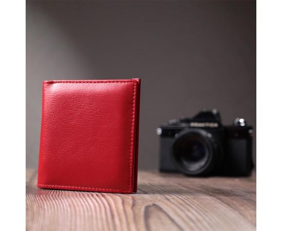 Купить Кошелек среднего размера для женщин из монетницей снаружи из натуральной кожи ST Leather 22720 Красный, фото , изображение 10, характеристики, отзывы