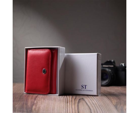 Купить Женский кошелек горизонтального формату из натуральной кожи ST Leather 22721 Красный, фото , изображение 11, характеристики, отзывы