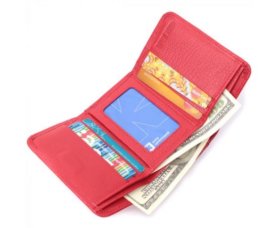 Купить Женский кошелек горизонтального формату из натуральной кожи ST Leather 22721 Красный, фото , изображение 7, характеристики, отзывы