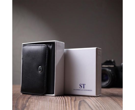 Купить Кошелек для женщин горизонтального формату из натуральной кожи ST Leather 22722 Черный, фото , изображение 12, характеристики, отзывы