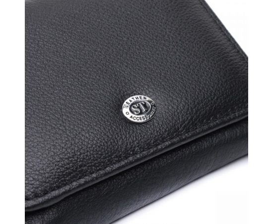 Купить Кошелек для женщин горизонтального формату из натуральной кожи ST Leather 22722 Черный, фото , изображение 5, характеристики, отзывы