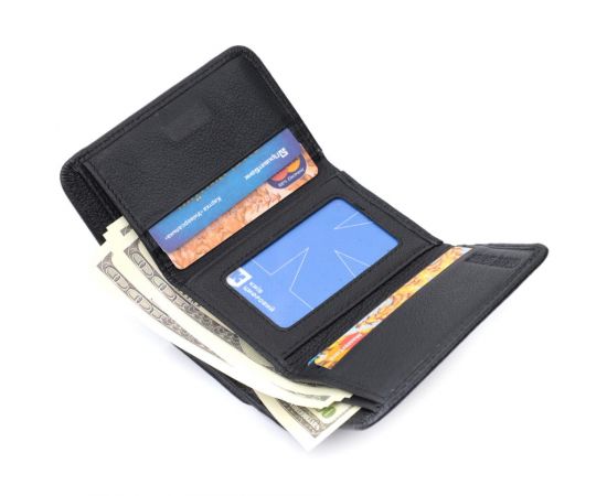 Купить Кошелек для женщин горизонтального формату из натуральной кожи ST Leather 22722 Черный, фото , изображение 8, характеристики, отзывы