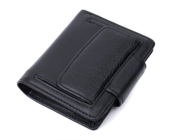 Купить Практичный кошелек для женщин с карманом для монет из натуральной кожи ST Leather 22725 Черный, фото , изображение 2, характеристики, отзывы