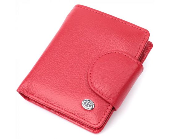 Купить Яркий кошелек для женщин с карманом для монет из натуральной кожи ST Leather 22726 Красный, фото , характеристики, отзывы