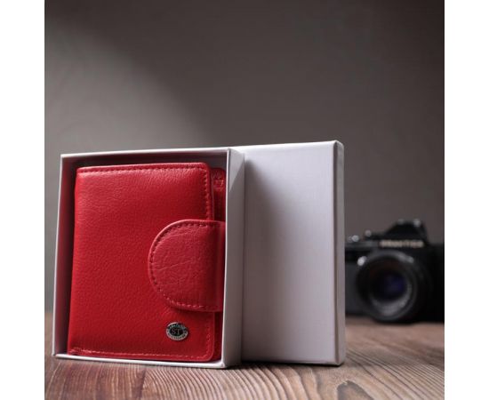 Купить Яркий кошелек для женщин с карманом для монет из натуральной кожи ST Leather 22726 Красный, фото , изображение 11, характеристики, отзывы