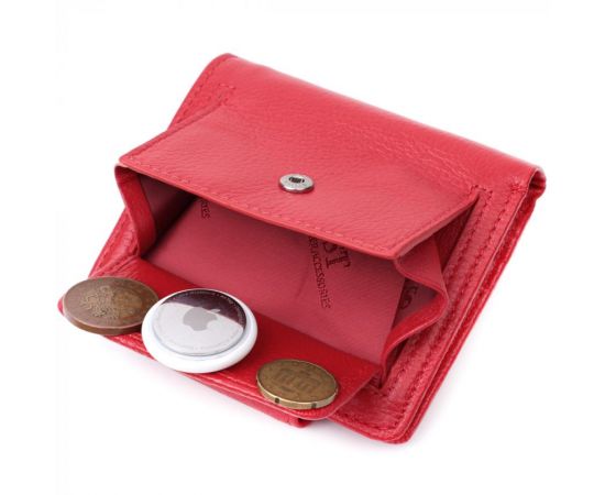 Купить Яркий кошелек для женщин с карманом для монет из натуральной кожи ST Leather 22726 Красный, фото , изображение 5, характеристики, отзывы