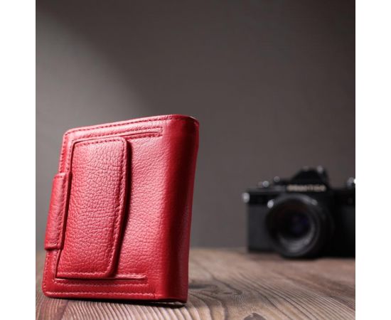 Купить Яркий кошелек для женщин с карманом для монет из натуральной кожи ST Leather 22726 Красный, фото , изображение 10, характеристики, отзывы