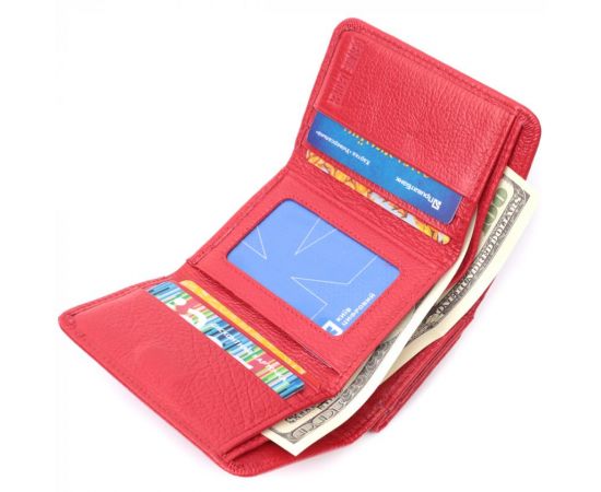 Купить Женское портмоне с монетницей из натуральной кожи ST Leather 22727 Красный, фото , изображение 8, характеристики, отзывы