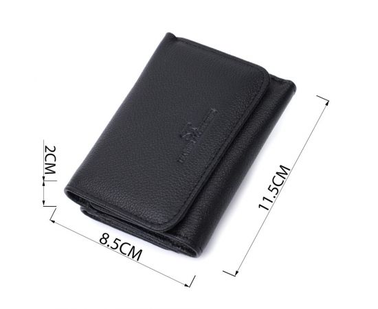 Купить Красивое женское портмоне с монетницей из натуральной кожи ST Leather 22728 Черный, фото , изображение 3, характеристики, отзывы