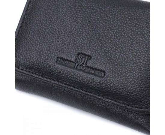 Купить Красивое женское портмоне с монетницей из натуральной кожи ST Leather 22728 Черный, фото , изображение 5, характеристики, отзывы