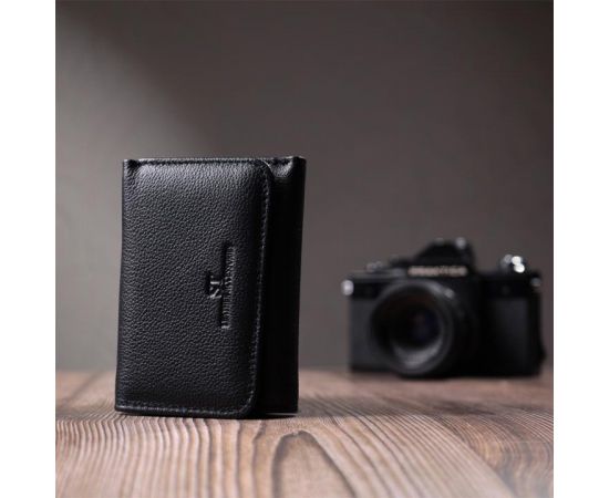 Купить Красивое женское портмоне с монетницей из натуральной кожи ST Leather 22728 Черный, фото , изображение 9, характеристики, отзывы