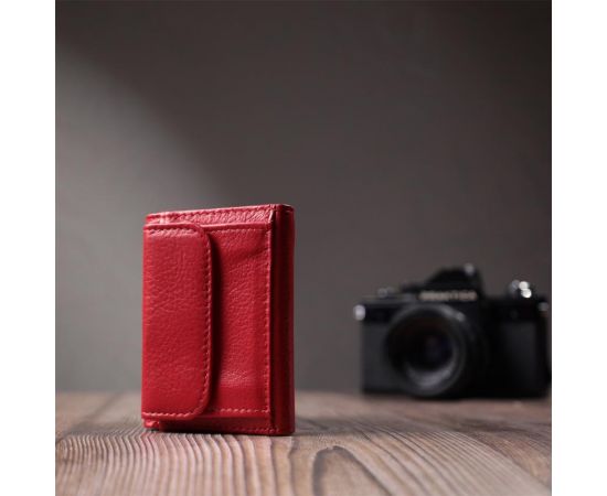 Купить Компактное женское портмоне с монетницей из натуральной кожи ST Leather 22729 Красный, фото , изображение 11, характеристики, отзывы