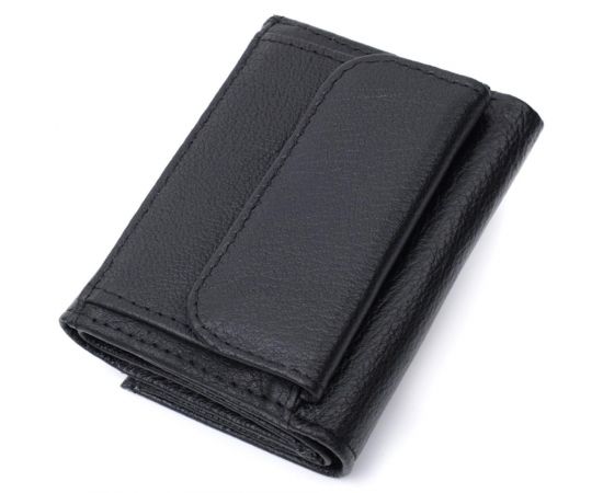 Купить Небольшое женское портмоне с монетницей из натуральной кожи ST Leather 22730 Черный, фото , изображение 2, характеристики, отзывы