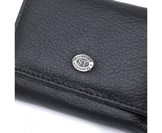 Купить Небольшое женское портмоне с монетницей из натуральной кожи ST Leather 22730 Черный, фото , изображение 5, характеристики, отзывы