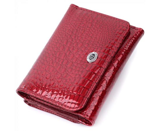 Купить Стильный женский фактурный кошелек из натуральной кожи ST Leather 22731 Красный, фото , характеристики, отзывы
