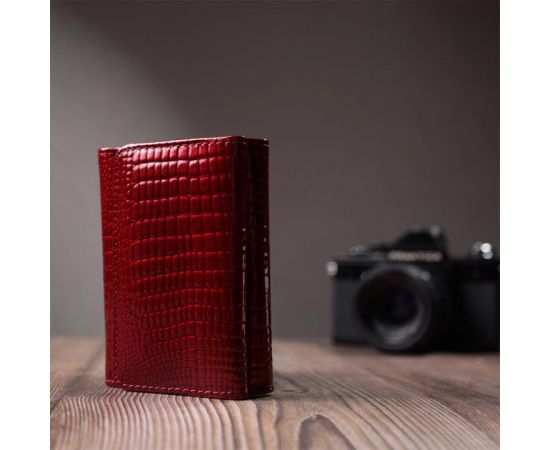 Купить Стильный женский фактурный кошелек из натуральной кожи ST Leather 22731 Красный, фото , изображение 11, характеристики, отзывы