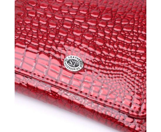 Купить Стильный женский фактурный кошелек из натуральной кожи ST Leather 22731 Красный, фото , изображение 5, характеристики, отзывы