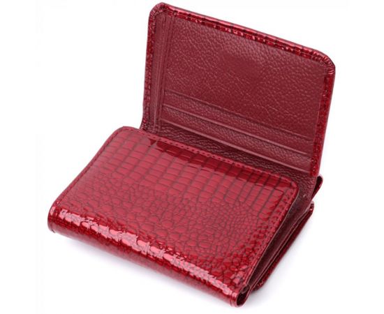 Купить Стильный женский фактурный кошелек из натуральной кожи ST Leather 22731 Красный, фото , изображение 6, характеристики, отзывы