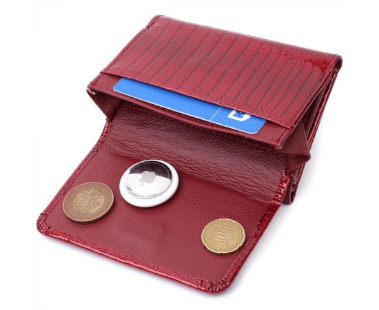 Купить Стильный женский фактурный кошелек из натуральной кожи ST Leather 22731 Красный, фото , изображение 9, характеристики, отзывы