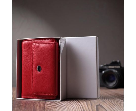 Купить Идеальный кошелек с монетницей из натуральной кожи ST Leather 22739 Красный, фото , изображение 11, характеристики, отзывы