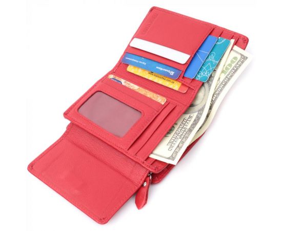 Купить Идеальный кошелек с монетницей из натуральной кожи ST Leather 22739 Красный, фото , изображение 7, характеристики, отзывы