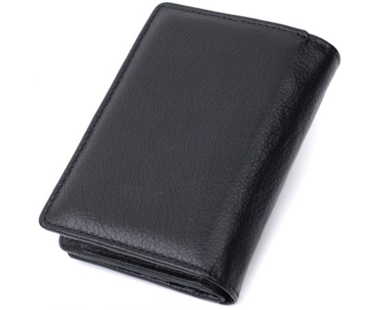 Купить Практичный кошелек с монетницей из натуральной кожи ST Leather 22740 Черный, фото , изображение 2, характеристики, отзывы