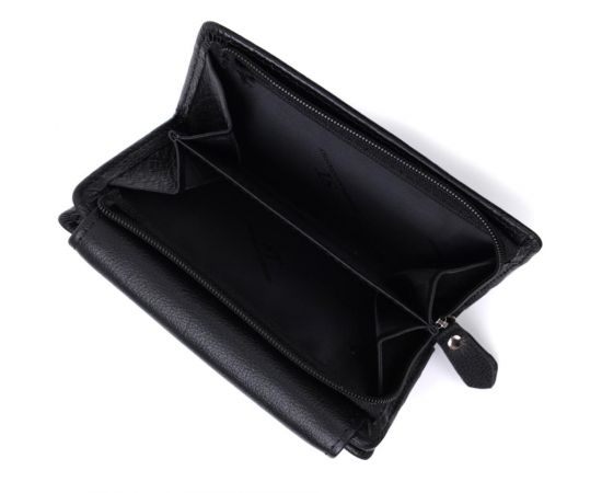 Купить Практичный кошелек с монетницей из натуральной кожи ST Leather 22740 Черный, фото , изображение 7, характеристики, отзывы