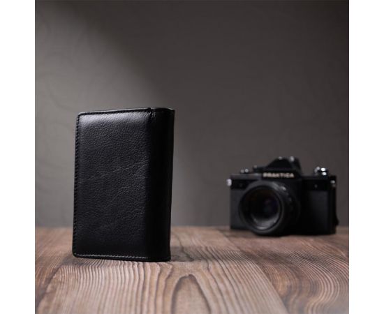 Купить Практичный кошелек с монетницей из натуральной кожи ST Leather 22740 Черный, фото , изображение 10, характеристики, отзывы
