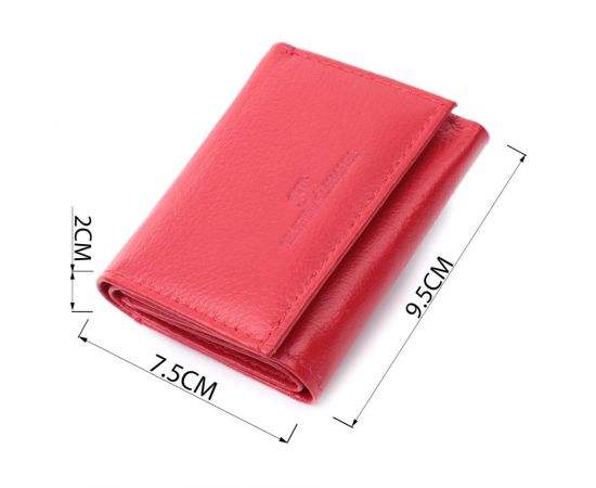 Купить Маленький удобный кошелек с монетницей из натуральной кожи ST Leather 22741 Красный, фото , изображение 3, характеристики, отзывы