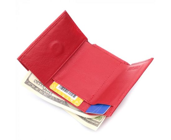 Купить Маленький удобный кошелек с монетницей из натуральной кожи ST Leather 22741 Красный, фото , изображение 7, характеристики, отзывы
