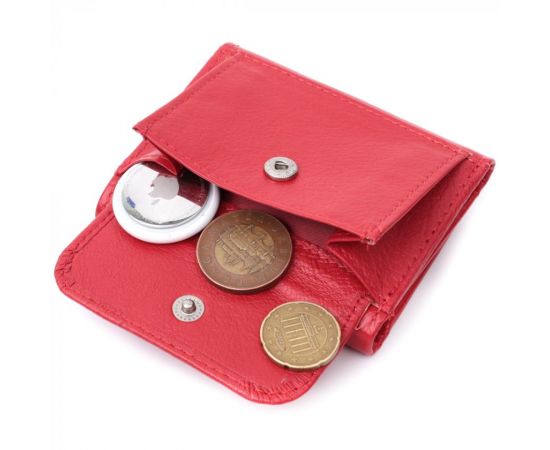 Купить Маленький удобный кошелек с монетницей из натуральной кожи ST Leather 22741 Красный, фото , изображение 8, характеристики, отзывы