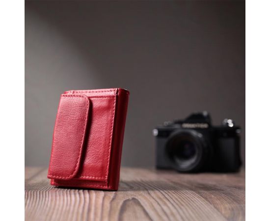 Купить Маленький удобный кошелек с монетницей из натуральной кожи ST Leather 22741 Красный, фото , изображение 10, характеристики, отзывы