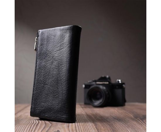 Купить Вертикальный бумажник унисекс из мягкой натуральной кожи ST Leather 22743 Черный, фото , изображение 10, характеристики, отзывы