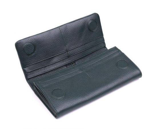 Купить Горизонтальный женский кошелек из натуральной кожи KARYA 22852 Зеленый, фото , изображение 6, характеристики, отзывы