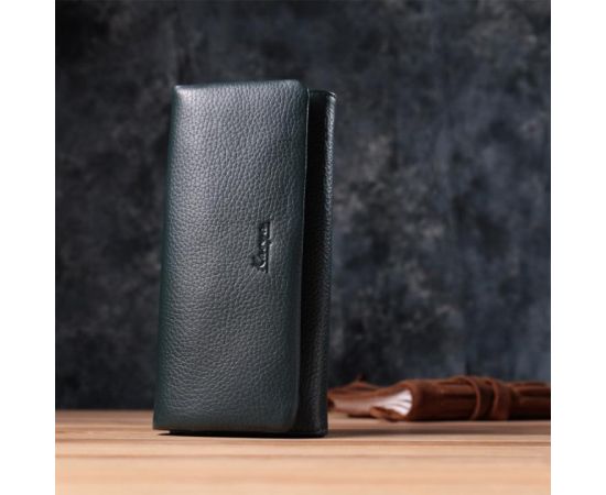 Купить Горизонтальный женский кошелек из натуральной кожи KARYA 22852 Зеленый, фото , изображение 10, характеристики, отзывы