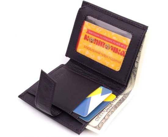 Купить Компактный женский кошелек из натуральной кожи ST Leather 22855 Коричневый, фото , изображение 6, характеристики, отзывы