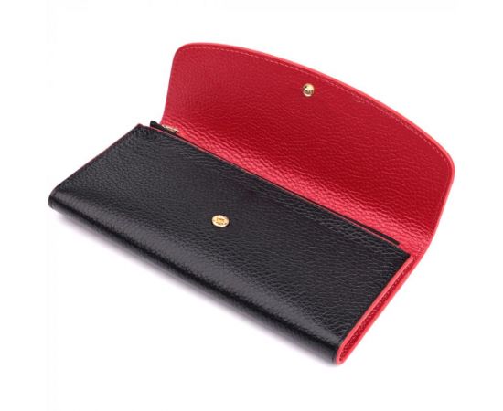 Купить Женский кошелек с треугольным клапаном из натуральной кожи Tony Bellucci 22860 Черный, фото , изображение 5, характеристики, отзывы