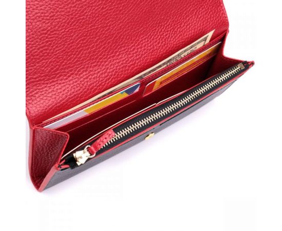 Купить Женский кошелек с треугольным клапаном из натуральной кожи Tony Bellucci 22860 Черный, фото , изображение 7, характеристики, отзывы