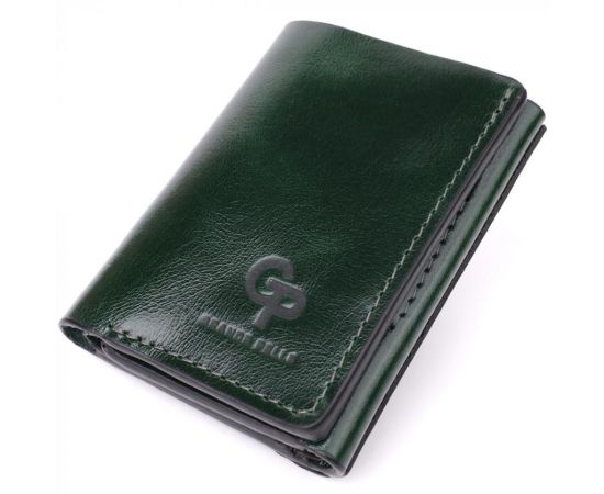 Купить Отменный кошелек в три сложения из натуральной гладкой кожи GRANDE PELLE 22944 Зеленый, фото , характеристики, отзывы