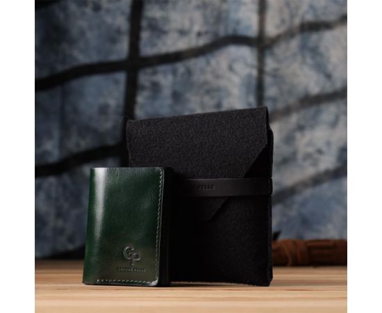 Купить Отменный кошелек в три сложения из натуральной гладкой кожи GRANDE PELLE 22944 Зеленый, фото , изображение 11, характеристики, отзывы