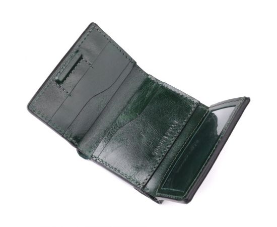 Купить Отменный кошелек в три сложения из натуральной гладкой кожи GRANDE PELLE 22944 Зеленый, фото , изображение 6, характеристики, отзывы